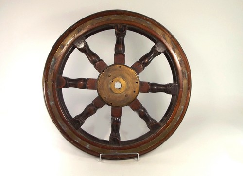 SHIP'S WHEEL.
A ship's wheel, c.1890. Diameter 54cm.