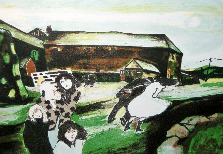 Gill Watkiss (1938-) North Coast Walkers, lithograph, signed and numbered 18/125 14" x 20"