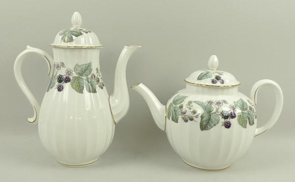 A Royal Worcester porcelain part dinner, tea and coffee service decorated in the 'Lavinia'