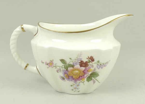 A Royal Crown Derby porcelain part tea service decorated in the 'Derby Posies' pattern,