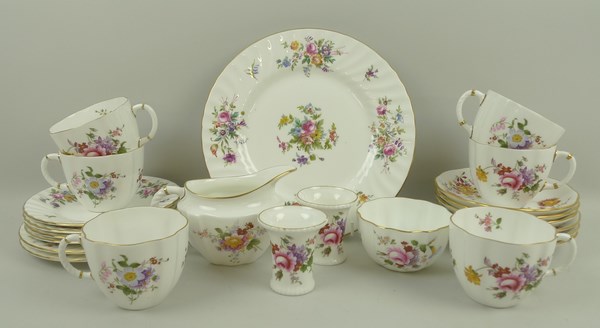 A Royal Crown Derby porcelain part tea service decorated in the 'Derby Posies' pattern, - Image 2 of 2