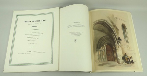 James Laver CBE; Thomas Shotter Boys Original Views of London: Charles Traylen, folio, two volumes