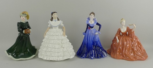 A group of Coalport Ladies of Fashion figures, comprising; Melanie, Harmony, Madeleine, and Anne,