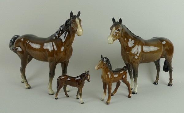 A Beswick figure of a brown thoroughbred stallion, no 1772, a swish tail horse, 1st version, no