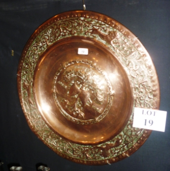 A large copper plaque est: £30-£50 (A)