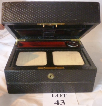 An excellent quality leather cased writing slope est: £50-£80 (B11)