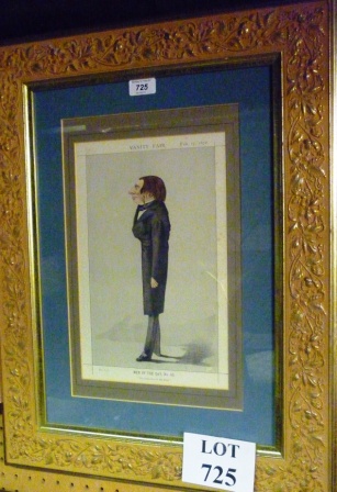 A framed and glazed Vanity Fair print - 'Men of the Day No 40' 'The Realisation of the Ideal'