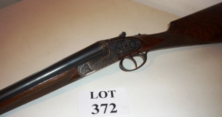 'The Sussex' 12 bore side by side (side lock ejector) 2 3/4 Serial No: 82345 walnut stick 28"
