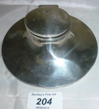 A silver Capstan inkwell Birmingham 1912 est: £40-£60