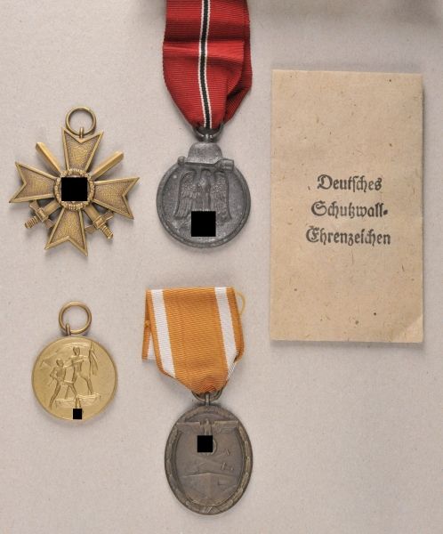 Germany (1933-1945)  Property of 4 decorations.  1.) War merit cross, 2nd class with swords; 2.)