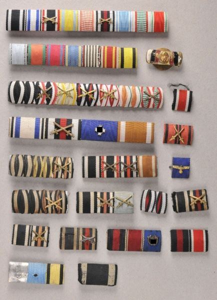 German Empire (1871-1918)  Lot of ribbonbars.  VArious, different combinations and devices.