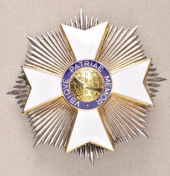 Brazil  Order of Rio Branco, knight commander Stern.  Silver, partly gilded and enameled, badge of