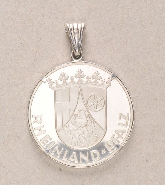 Federal Republic of Germany  Rhineland-Palatine: medal for rescue out of danger.  Silver, marked