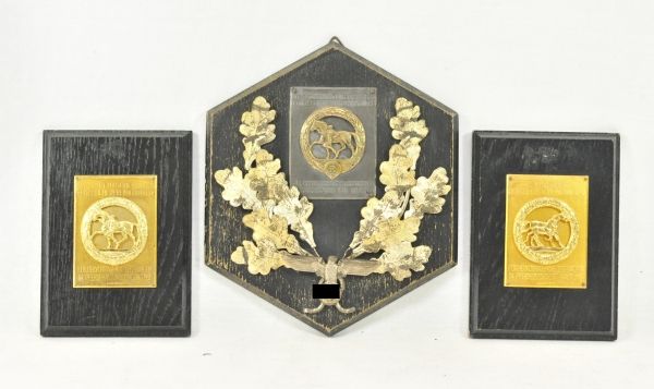 Germany (1933-1945)  Propety of a ranch-decoration.  German badge for grooms, 3 different remarks,