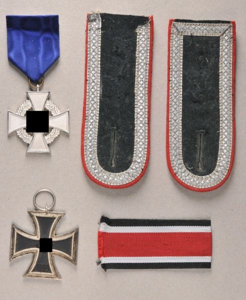 Germany (1933-1945)  Small property.  1.) iron cross, 1939, 2nd class; 2.) Loyalty badge, 2nd level;