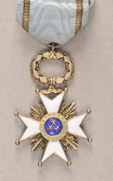 Latvia  Order of the three stars, knights cross.  Silver gilded, partly enameled, multiple made,