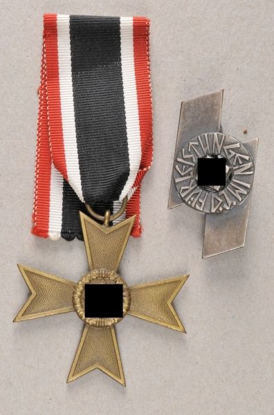 Germany (1933-1945)  Property of two decorations. DJ (German Youth).  1.) war merit cross, 2nd