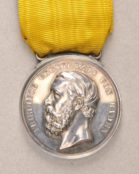 Baden  Silver medal for merit, Freidrich I. (1868-1907).  Silver, with ribbon, superior