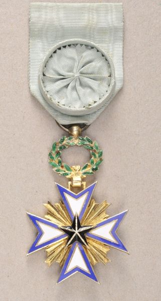 Benin  Order of the Star of Benin, Officers cross.  Silver gilded, partially enamelled, multiple