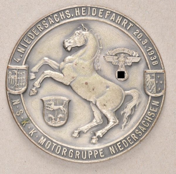 Germany (1933-1945)  Badge of the NSKK motorgroup Lower Saxony, 4th "Heidefahrt" 20.3.1928.