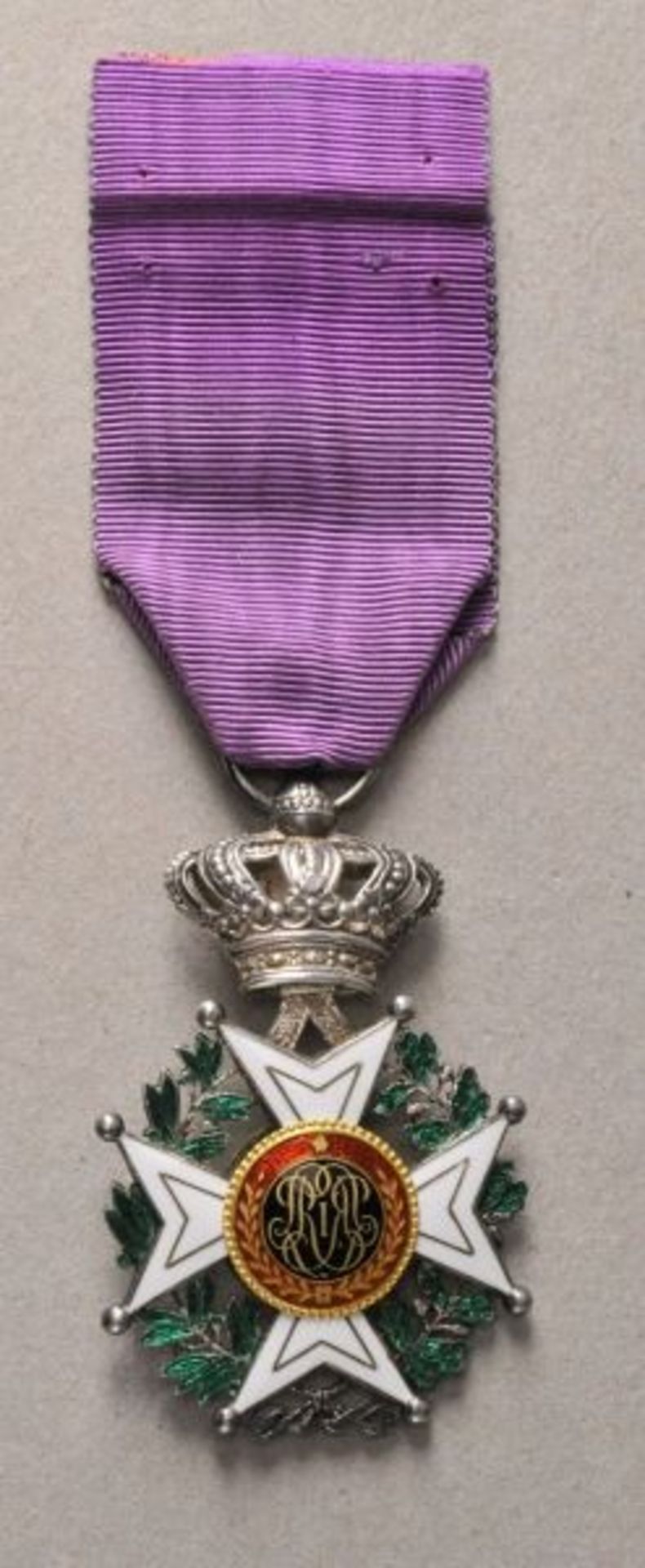 Belgium  Leopold-Orden, 2nd model (1839-1951), knights cross.  Silver, medals gold, partly enameled,