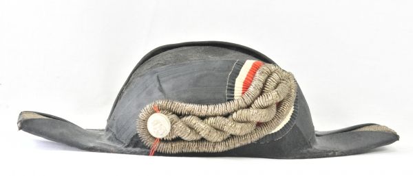 German Empire (1871-1918)  Bicorn for marine engineers and officials.  Black mohair felt, black