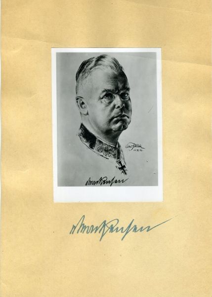 Autographs  Mackensen, Eberhard v.  (1889-1969). Generaloberst of the Army, leader 1. tank-army