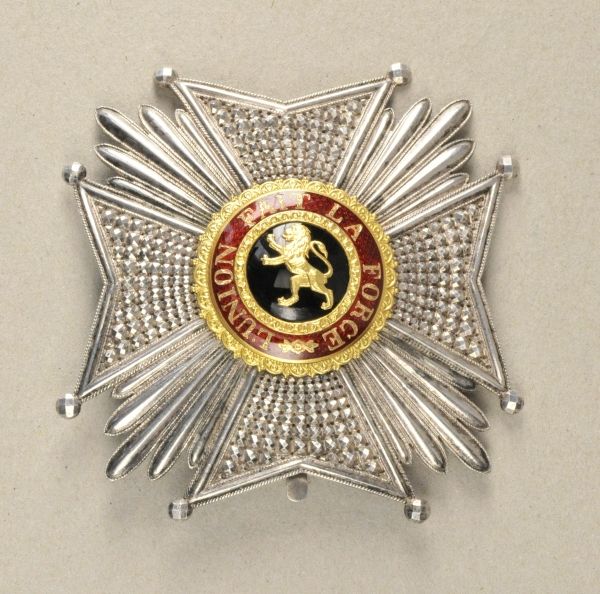 Belgium  Leopold orden, 2nd model (1839-1951), commander star.  Corpus silver, partially diamond