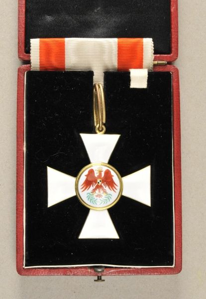 Prussia  Red Eagle Order, 4. model (1885-1918), 2. class, in box.  Gold, enamel, fine painting in