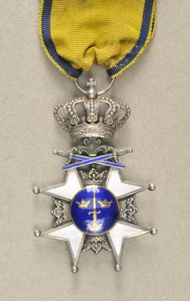 Sweden  Royal Order of the Sword, 2. model (since 1772), Knights Cross 2. class (since 1889).