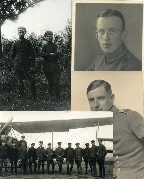 Photo Album  Germany, World War 1., 4 pilots.  4 PK-photos of pilots.  Condition: II    Starting