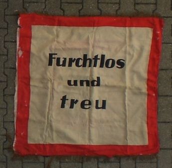 Freikorps  Flag of a freikorps unit.  Thick flag fabric, both sides decorated, one side with