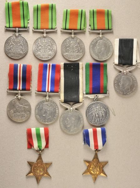 Great Britain  Lot of 11 decorations.  Various, all on ribbons.  Condition: II    Starting price: