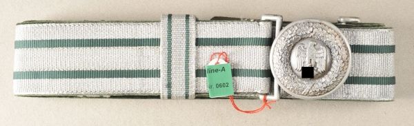 Army  Parade belt for an amry forester.  Struck, hallmarked A, on parade belt, unworn.  Condition: