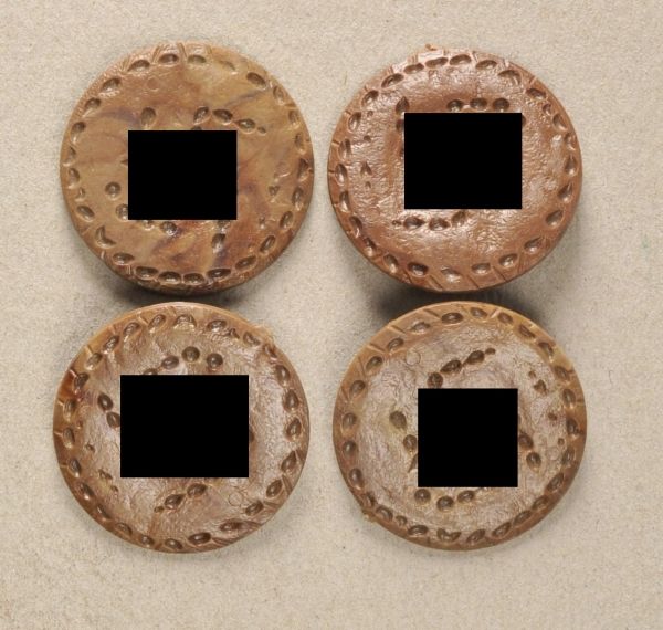 Germany (1933-1945)  Lot of 4 swastika badges.  Bakelitt.  Condition: II    Starting price: 40