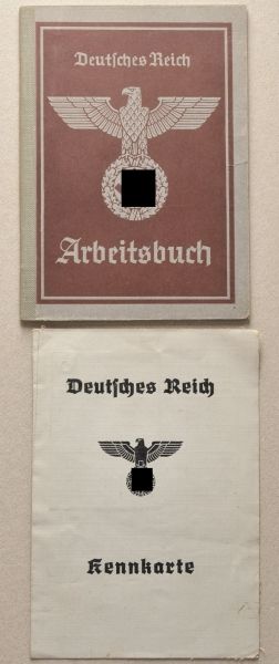 Germany (1933-1945)  Passes of Rudolf Uttenthaler.  - Wehrpass, with slipcase; - labour booklet; -