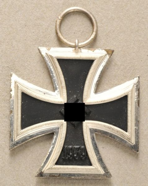 Germany (1933-1945)  Iron Cross, 1939, 2. class.  Blackened iron core, silvered frame, hallmarked "