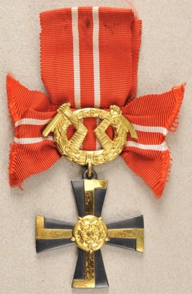 Finland  Order of the Cross of Liberty, 1941, 3. class with swords.  Blackened, partially gilded,