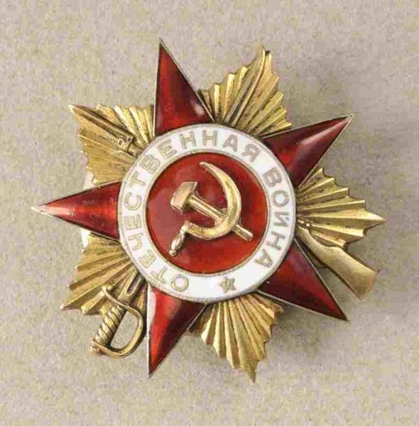 Sovjet Union  Order of the patriotic war, 2. model, 1. class.  Gold, silver, partially enamelled,