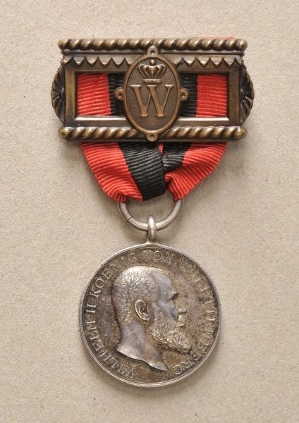 Württemberg  Recognition medal of the King-Karl-Jubilee-Foundation, 1. form (1893-1921).  Silver, on