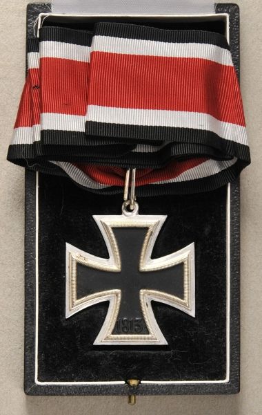 Federal Republic of Germany  Iron Cross, 1957, Knights Cross in box.  Blackened iron core, silver