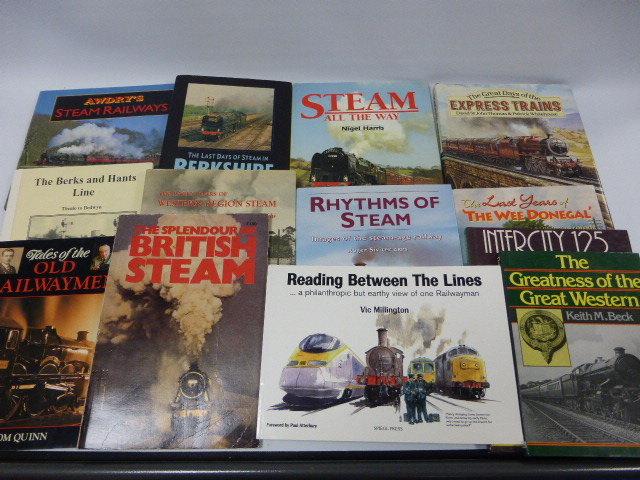 Railway; A Collection Thirteen mainly hardback Railway related books.