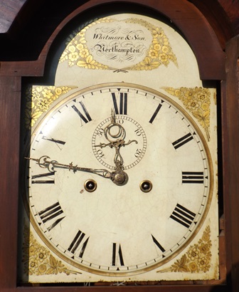 WHITMORE & SONS, NORTHAMPTON AN EARLY VICTORIAN OAK AND MAHOGANY CROSSBANDED LONGCASE CLOCK, having - Image 5 of 7