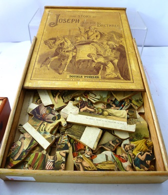 T NELSON & SONS A DOUBLE PUZZLE, wooden the Story of Joseph and his Brethren in original box and - Image 4 of 4