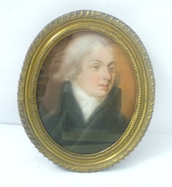 A PASTEL PORTRAIT of an unknown gentleman in Georgian attire by an unknown artist, indistinctly