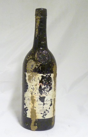 GRAHAM`S 1985 VINTAGE PORT, embossed vintage on bottle (poor labels), 2 bottles