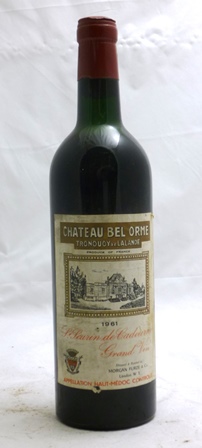 CHATEAU BEL ORME 1961 Cru Bourgeois, 1 bottle