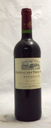 CHATEAU DES TROIS TOURS 2012 Bordeaux, 6 bottles