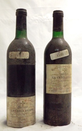 Ex New College Oxford Cellar CHATEAU LA CROIX FIGEAC LA MARZELLE 1989 Grand Cru St Emilion, 2