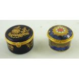 A ROYAL WORCESTER PORCELAIN MILLENNIUM PATCH BOX having celestial enamelled exterior, 35mm high x